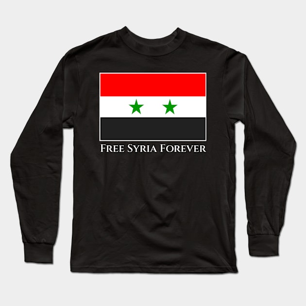 Free Syria Forever Long Sleeve T-Shirt by Aisiiyan